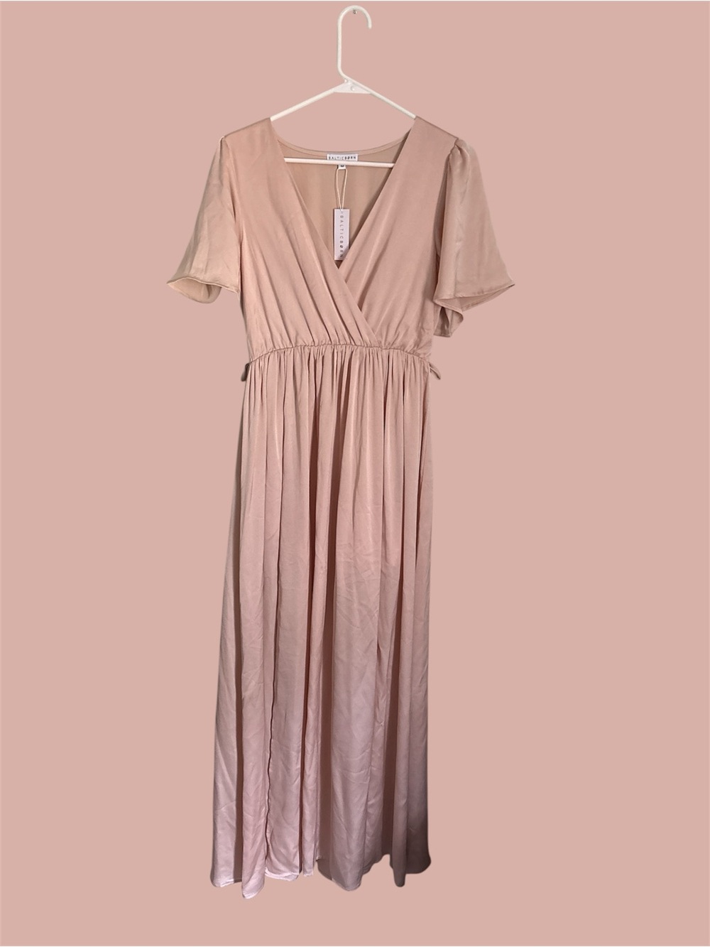 Baltic Born Blush Pink Wrap Maxi Dress - Women